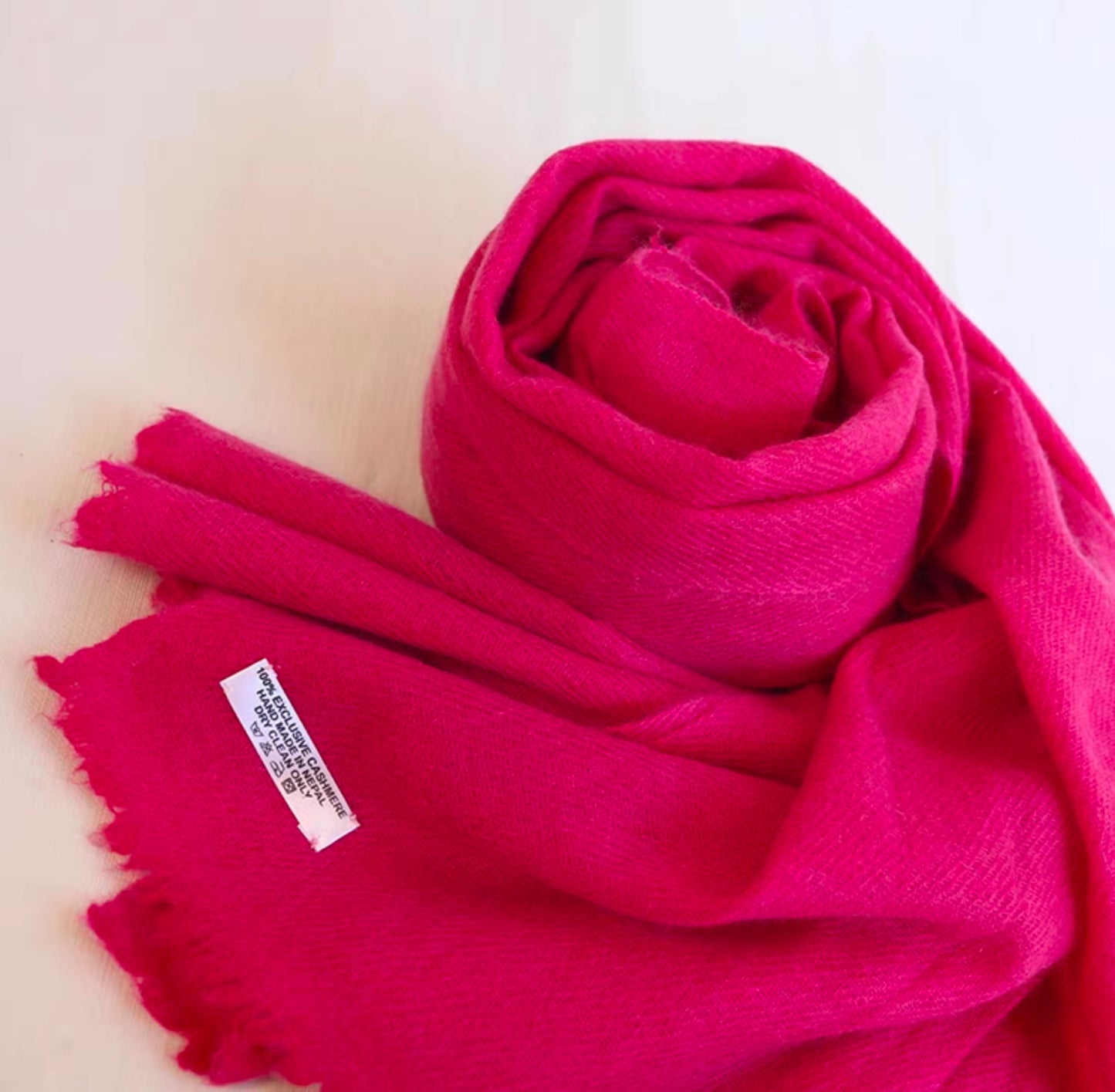 Handmade 100% Ring Cashmere Scarf Handmade in Nepal Light Soft and Warm Fair-trade from Nepali Artist Clearance Holiday Special Christmas Gift