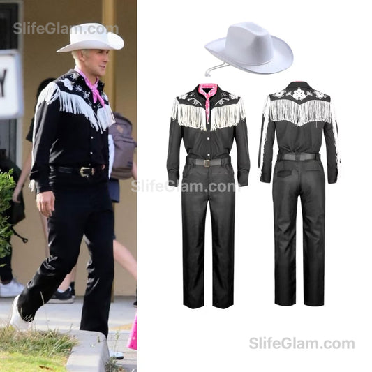 Ken Cowboy Costume Barbie Costume Couple Costume | Ken and Barbie Costume| Halloween Costume Cosplay Cowboy Costume KEN COWBOY COSTUME ONLY Black Costume