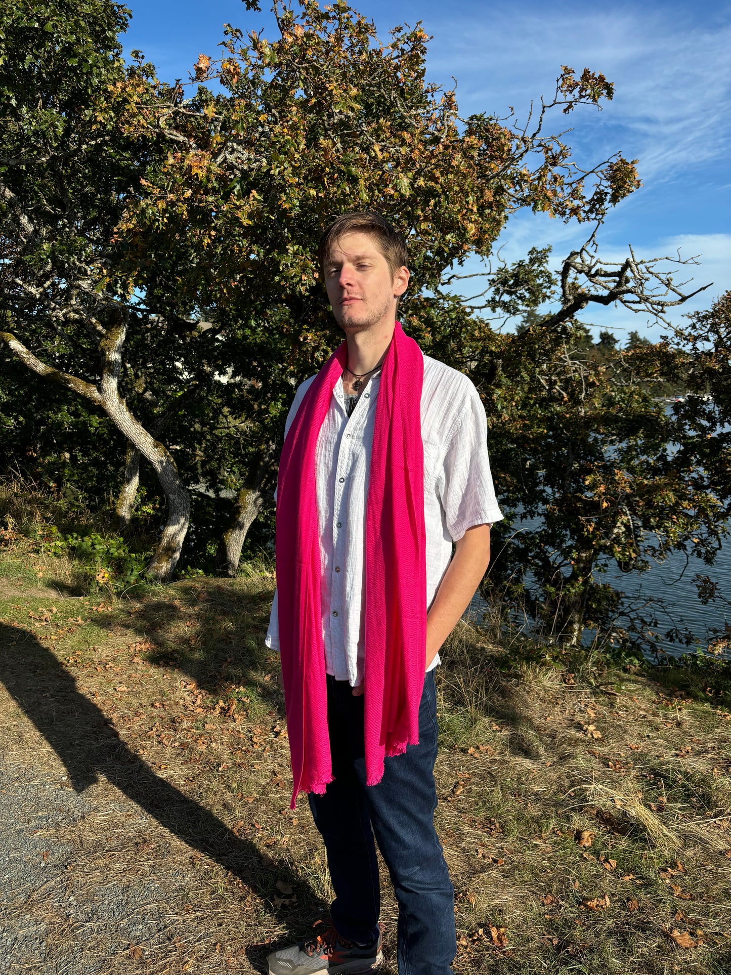 Handmade 100% Cashmere Scarf Black-Friday Special Price! Handmade in Nepal Light Soft and Warm Fair-trade from Nepali Artist Clearance