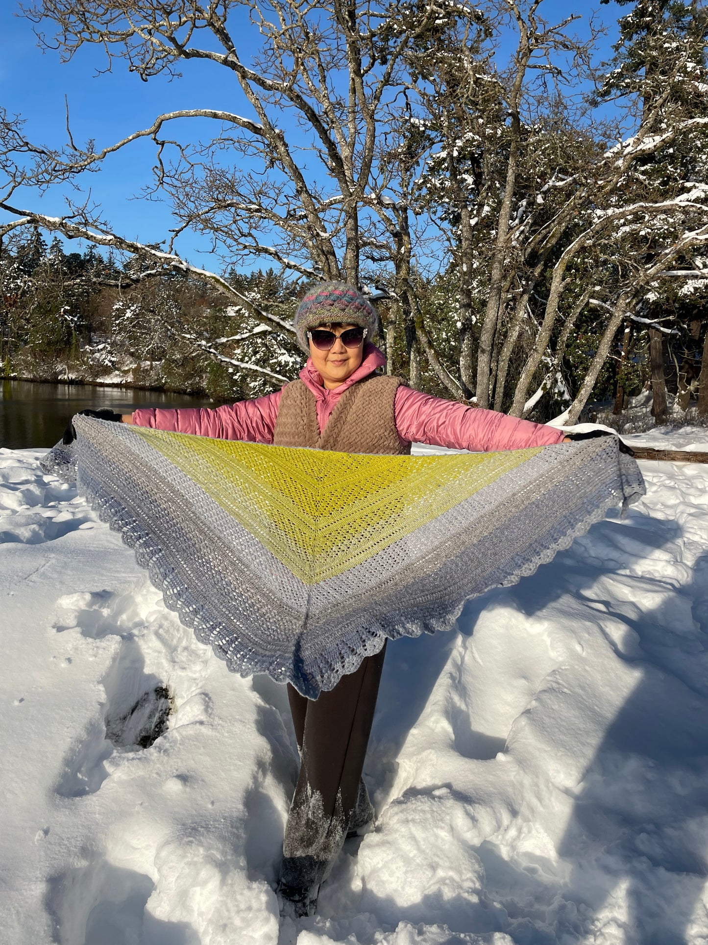 100% Handmade Crocheted Cashmere & Wool Shawl Scarf Holiday Gifts Christmas Gifts Beautiful Amazing Designs Mandala Shawl by Artists Hand-Crocheted with Love