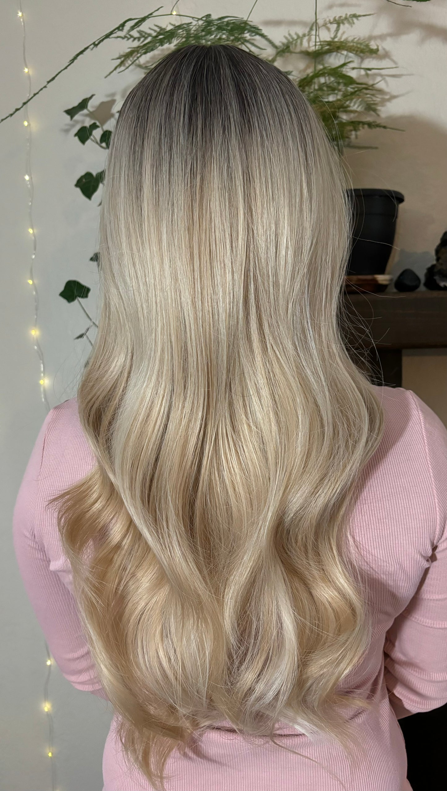 Long Blonde Wavy Wig Ombré Long Wavy Wig 24 inches Natural Realistic Ash Blonde Platinum Blonde Honey Blonde Curly Blonde Wig