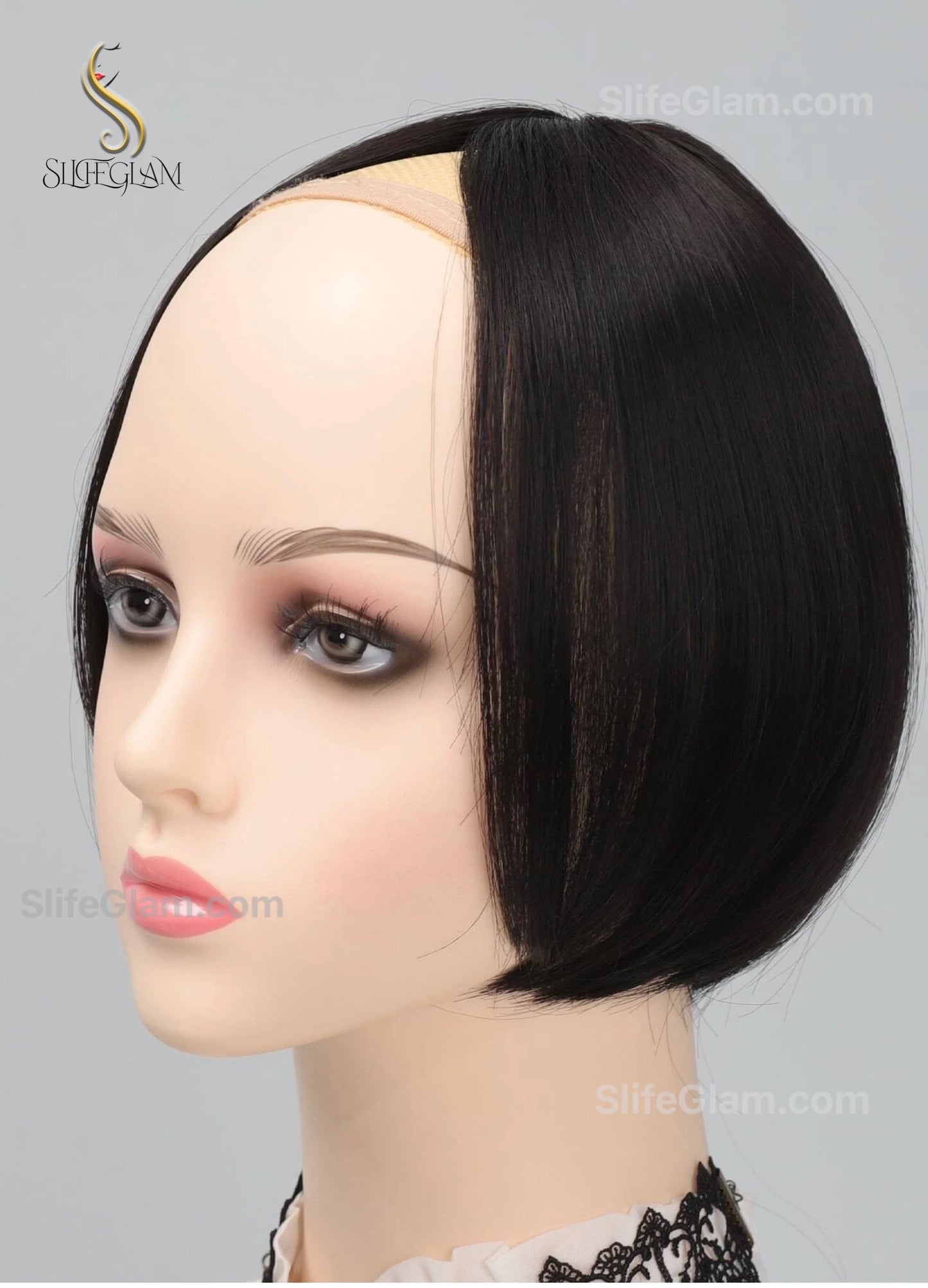 Realistic Black Hair Topper