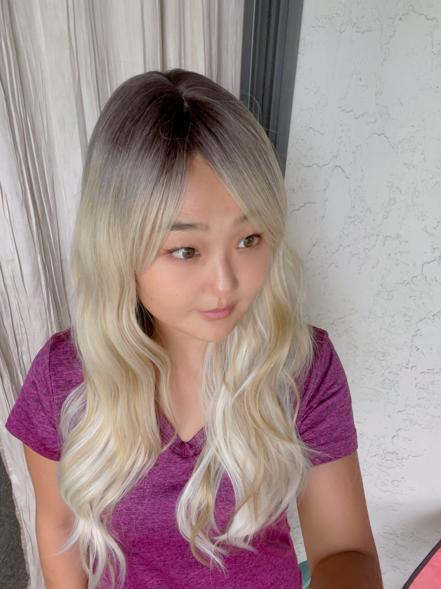 Beautiful Realistic long Wavy  Blonde Wig Natural Realistic Platinum Blonde Ash Blonde Strawberry Blonde Mix