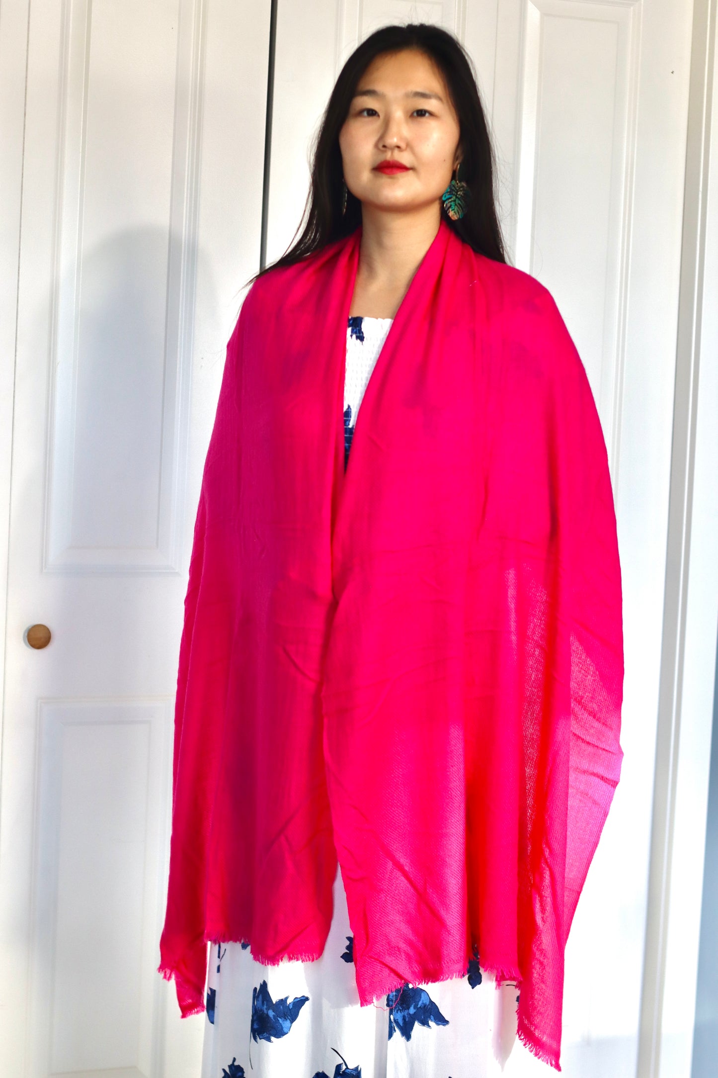 Handmade 100% Ring Cashmere Scarf Handmade in Nepal Light Soft and Warm Fair-trade from Nepali Artist Clearance Holiday Special Christmas Gift