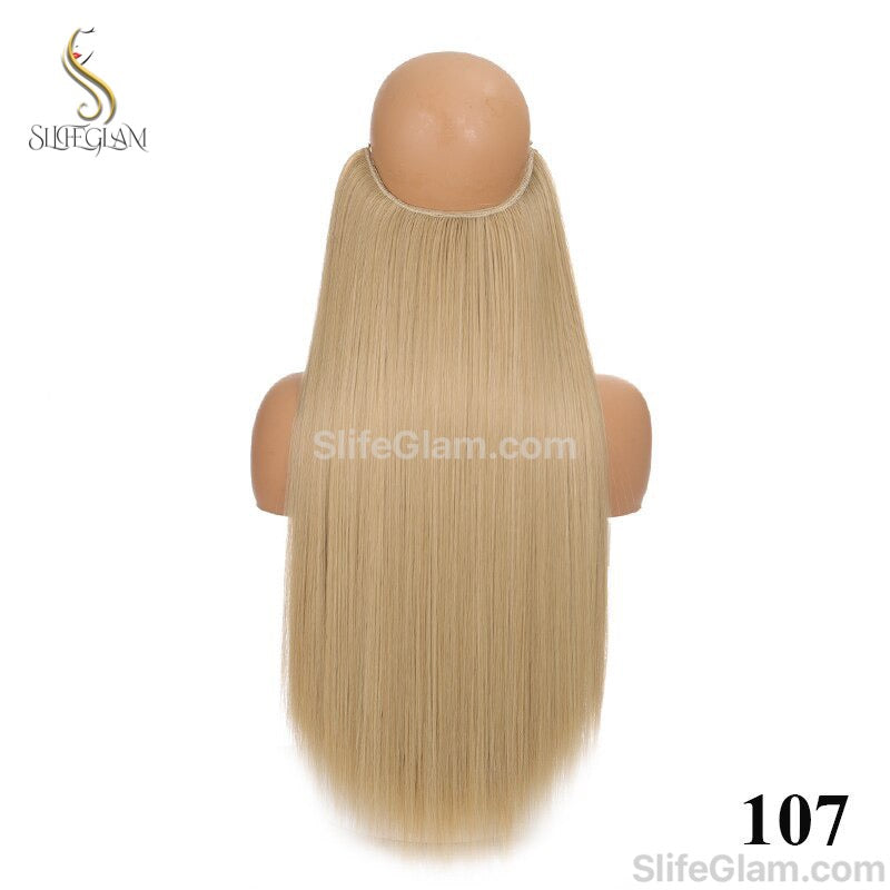 Halo Hair Extensions Invisible Fish Line Hair Extension Platinum Blonde Honey Blonde Brown Dark Blonde Multicolor Hair Extensions Invisible-wire extension