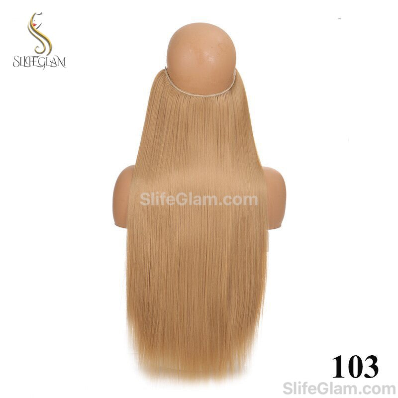 Halo Hair Extensions Invisible Fish Line Hair Extension Platinum Blonde Honey Blonde Brown Dark Blonde Multicolor Hair Extensions Invisible-wire extension