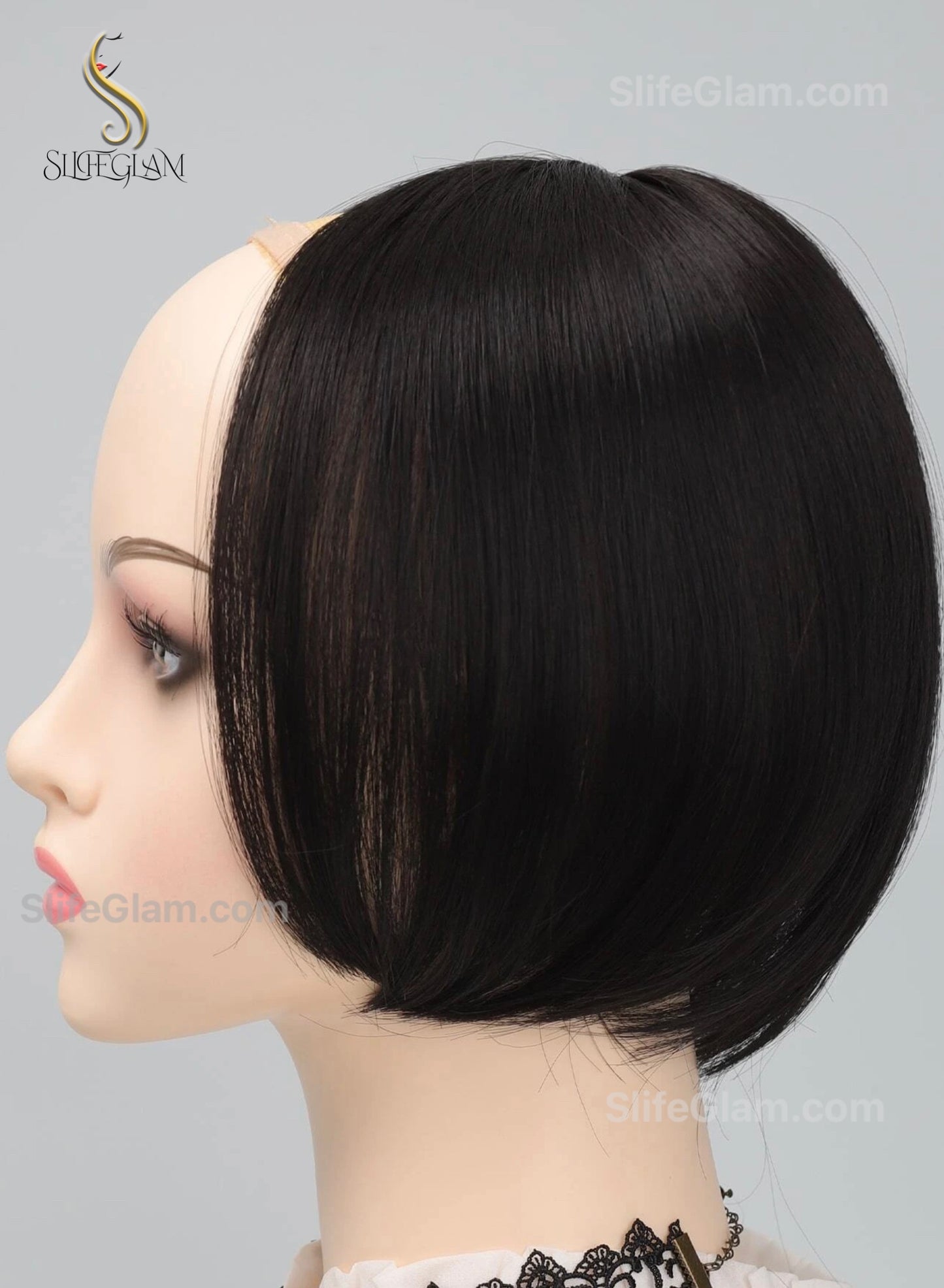 Realistic Black Hair Topper