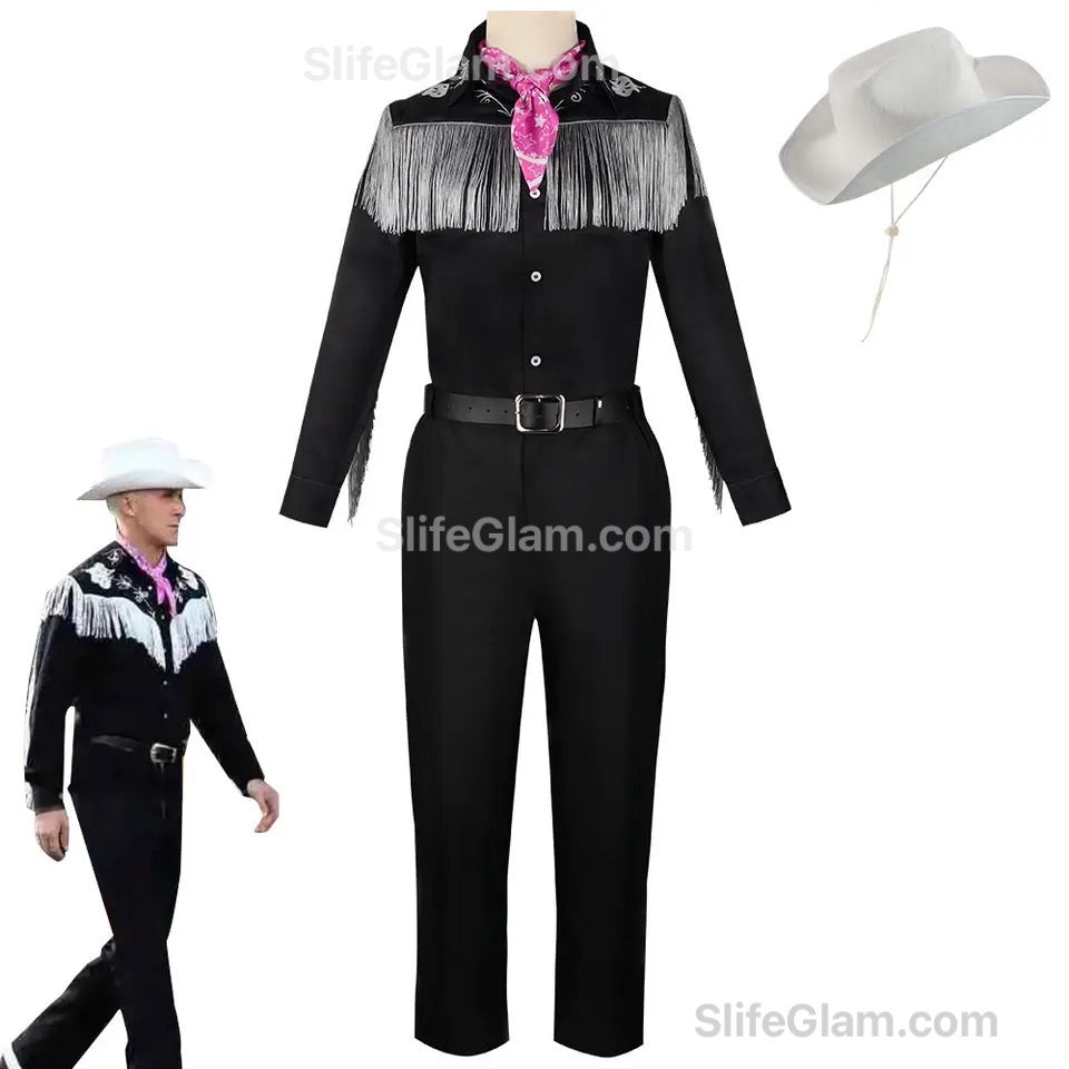 Ken Cowboy Costume Barbie Costume Couple Costume | Ken and Barbie Costume| Halloween Costume Cosplay Cowboy Costume KEN COWBOY COSTUME ONLY Black Costume