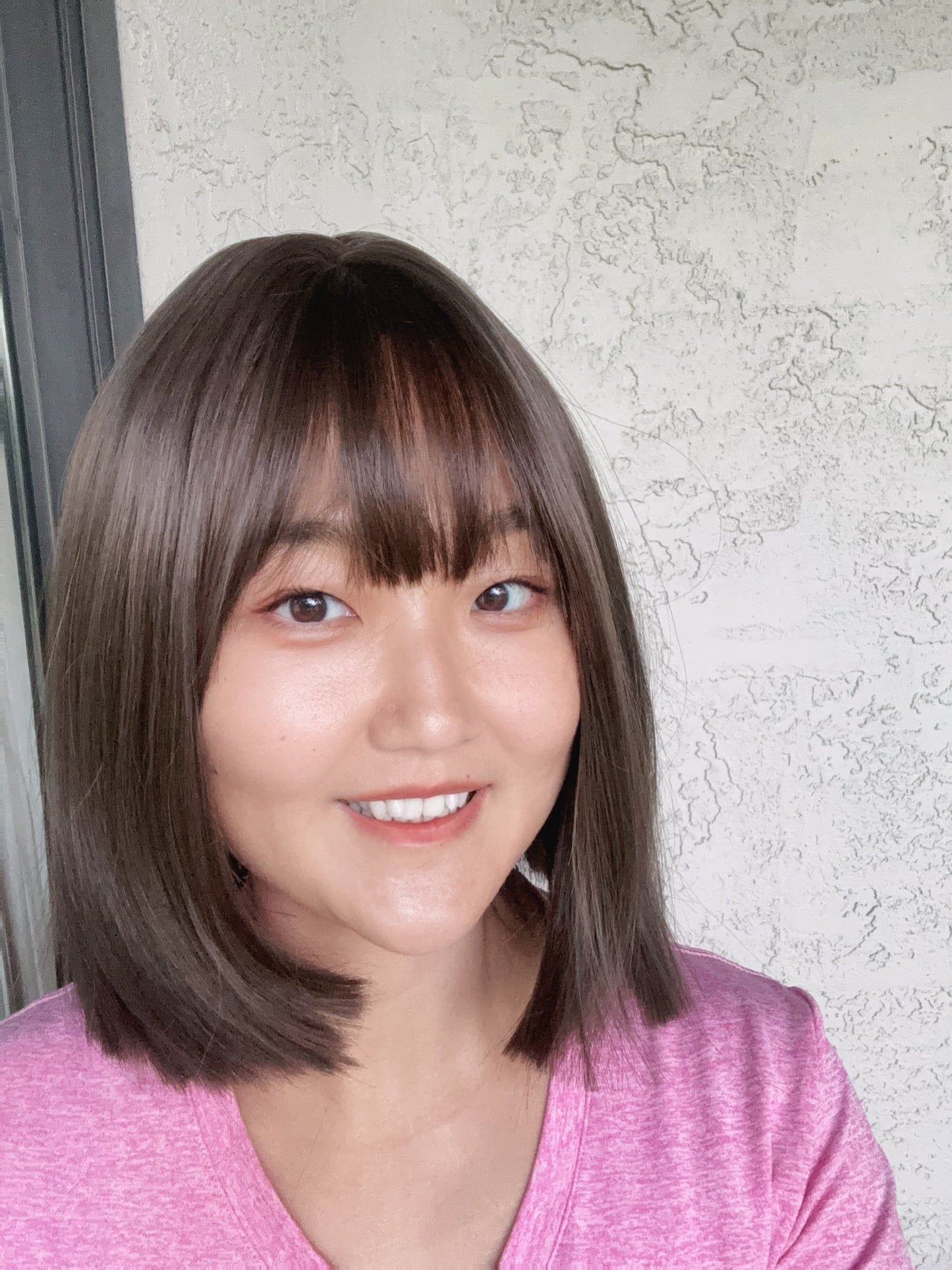 Cute Brown Short Shoulder Length Wig Natural Realistic Hairline Light Brown Wig Straight