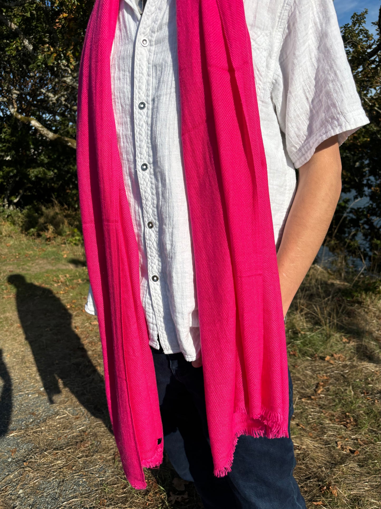 Handmade 100% Cashmere Scarf Black-Friday Special Price! Handmade in Nepal Light Soft and Warm Fair-trade from Nepali Artist Clearance