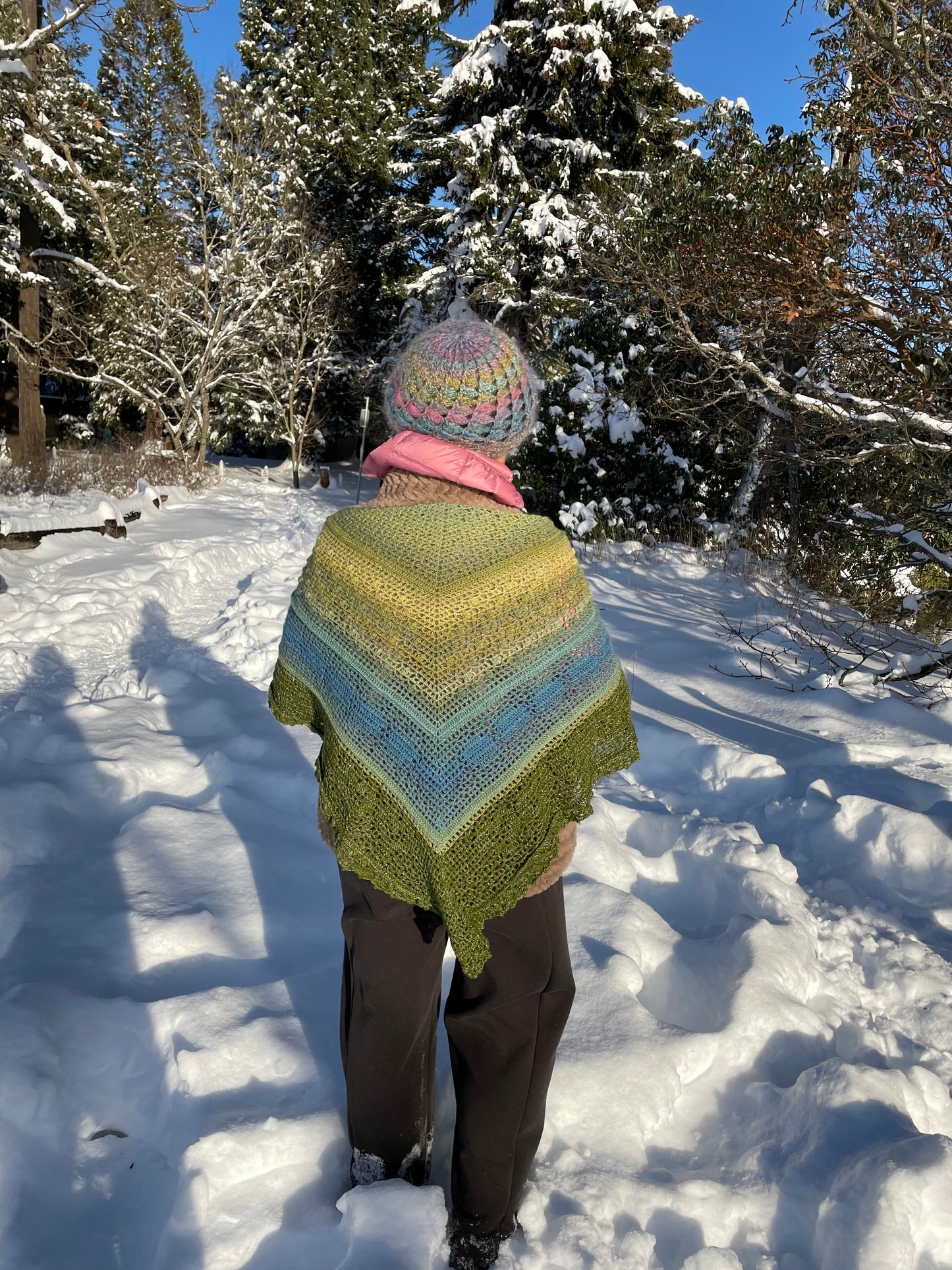 100% Handmade Crocheted Cashmere & Wool Shawl Scarf Holiday Gifts Christmas Gifts Beautiful Amazing Designs Mandala Shawl by Artists Hand-Crocheted with Love