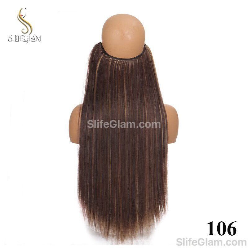 Halo Hair Extensions Invisible Fish Line Hair Extension Platinum Blonde Honey Blonde Brown Dark Blonde Multicolor Hair Extensions Invisible-wire extension