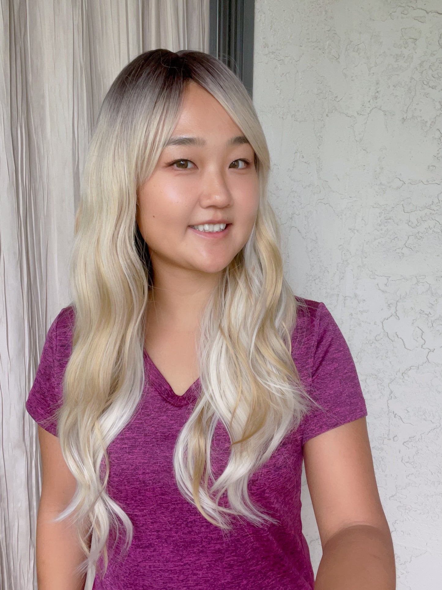 Beautiful Realistic long Wavy  Blonde Wig Natural Realistic Platinum Blonde Ash Blonde Strawberry Blonde Mix