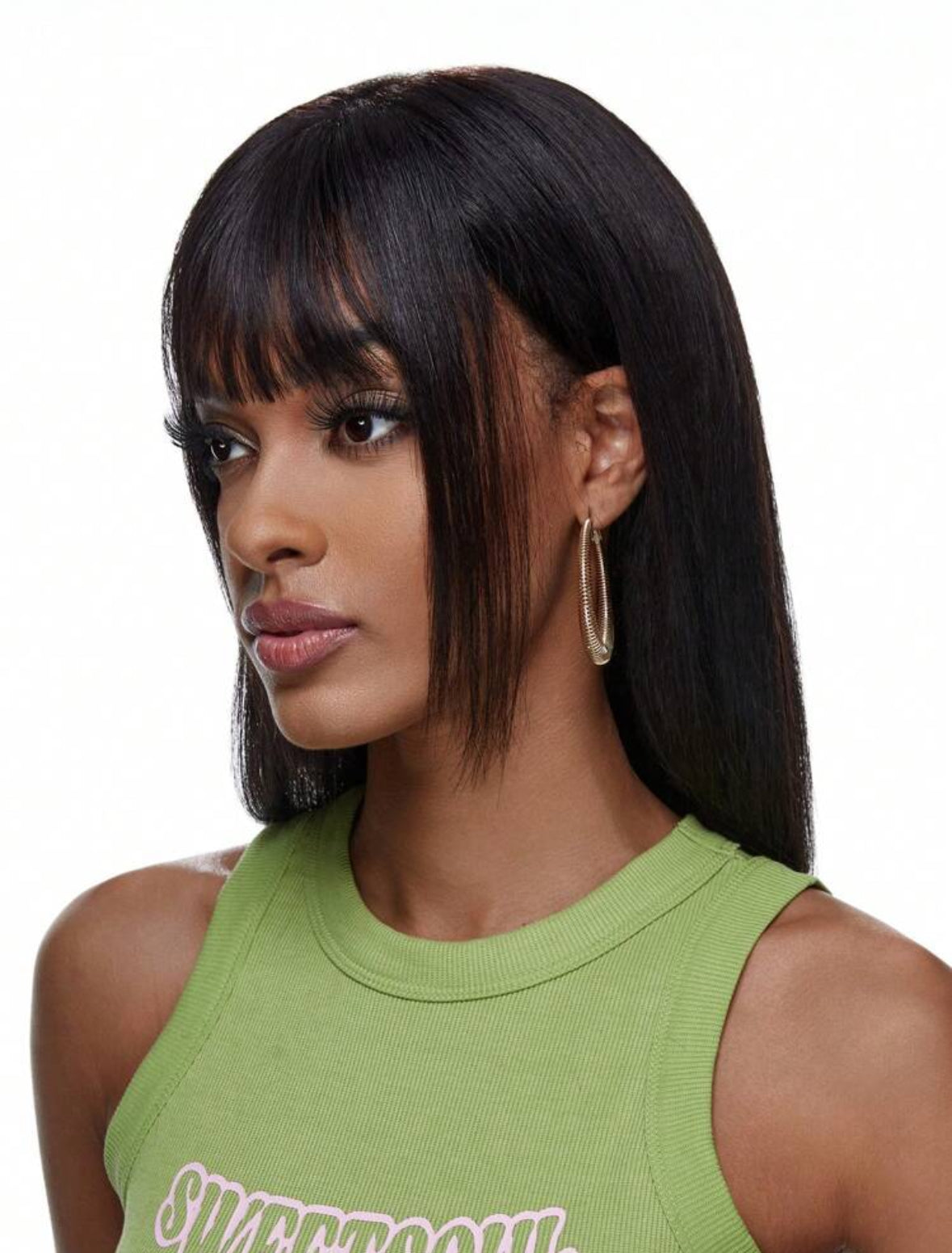 Silk Base 100% Virgin Human Hair Topper 12 inches Natural Black Top Hairpiece Air Bangs 8 X 12 CM Straight Topper With Bangs Clip-in