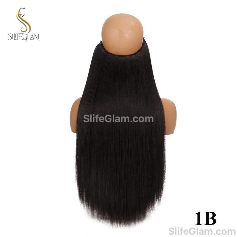 Halo Hair Extensions Invisible Fish Line Hair Extension Platinum Blonde Honey Blonde Brown Dark Blonde Multicolor Hair Extensions Invisible-wire extension