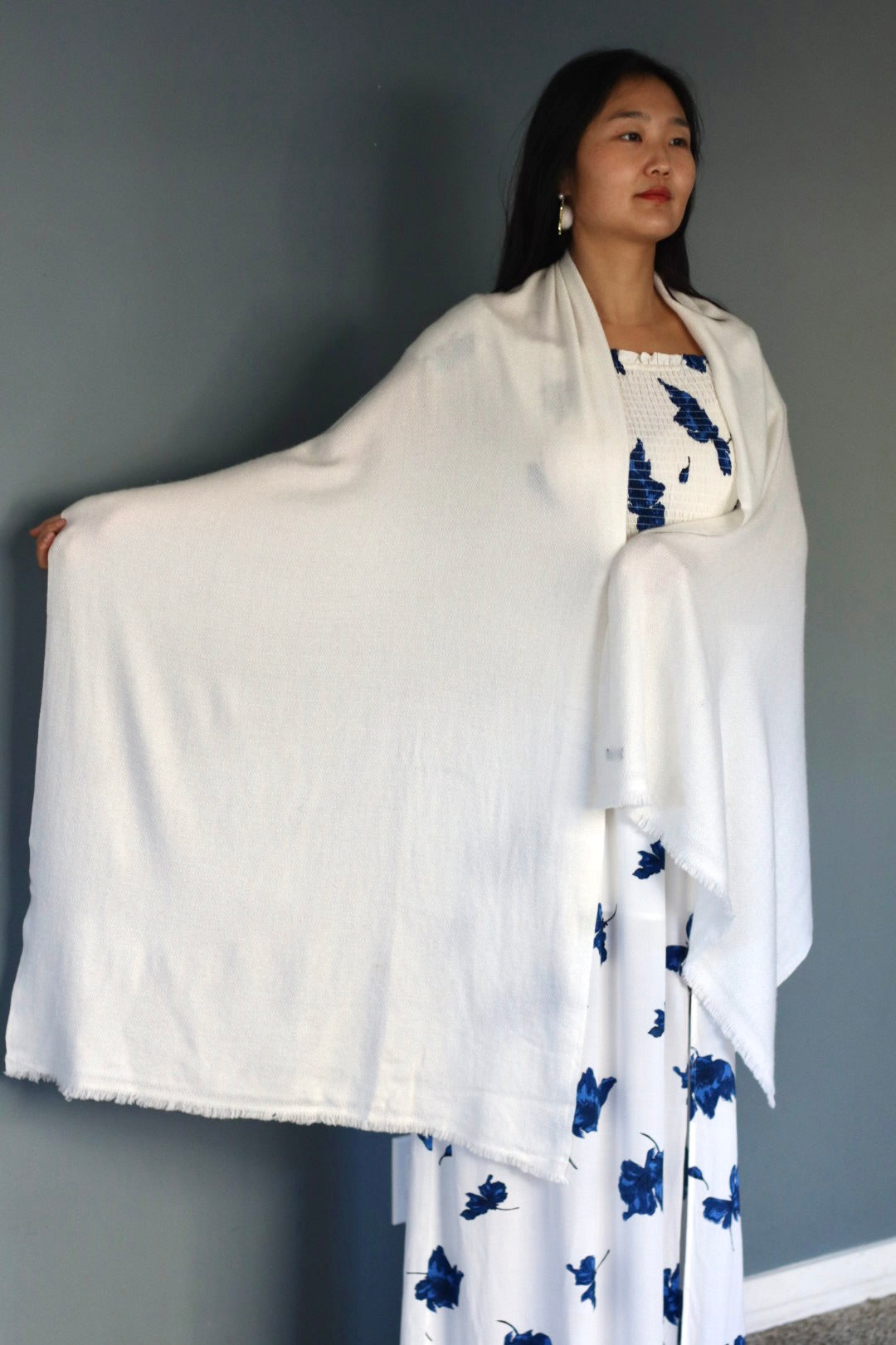 Handmade 100% Cashmere Scarf Black-Friday Special Price! Handmade in Nepal Thick Soft and Warm Fair-trade from Nepali Artist Clearance