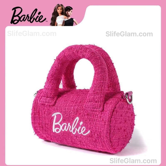 Barbie Tweed Purse Pink Purse with Strap Barbie Costume