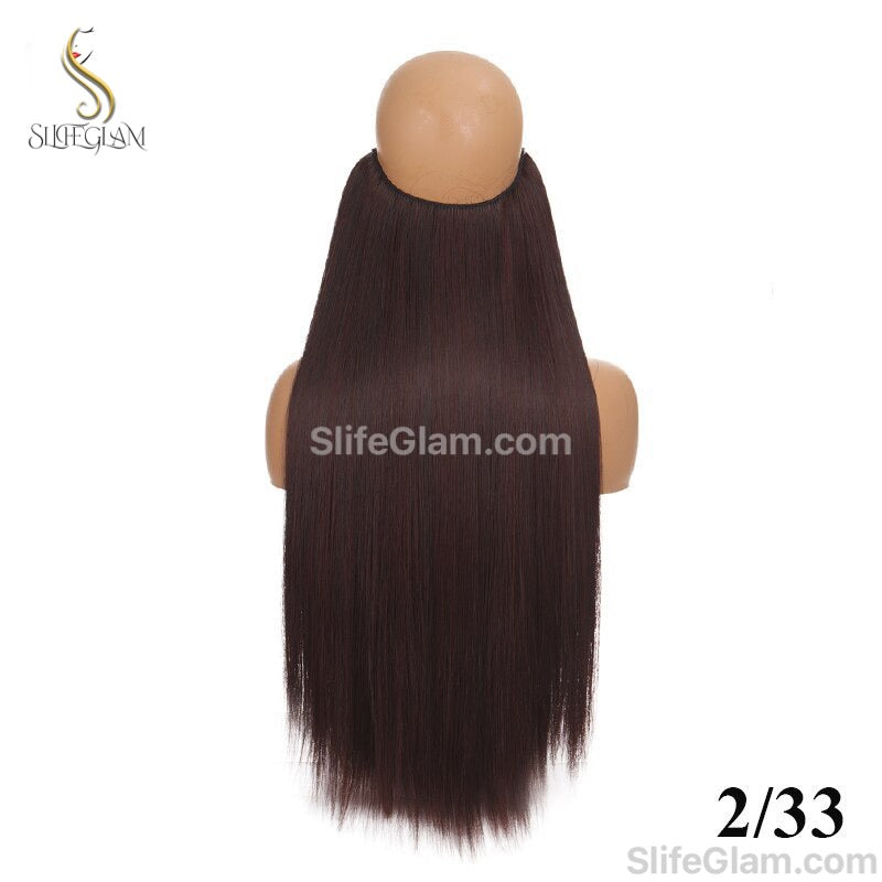 Halo Hair Extensions Invisible Fish Line Hair Extension Platinum Blonde Honey Blonde Brown Dark Blonde Multicolor Hair Extensions Invisible-wire extension