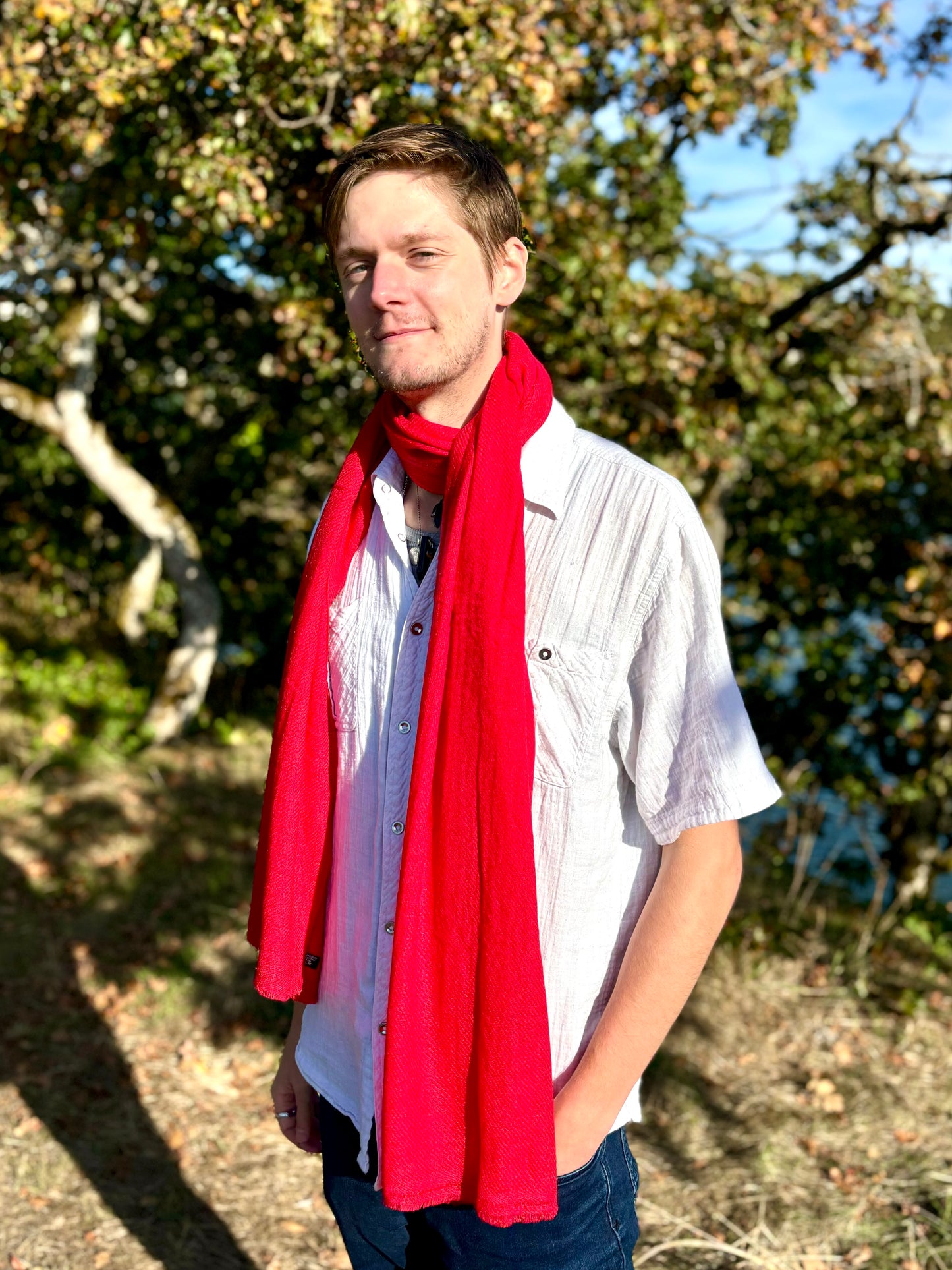 Handmade 100% Cashmere Scarf Black-Friday Special Price! Handmade in Nepal Light Soft and Warm Fair-trade from Nepali Artist Clearance