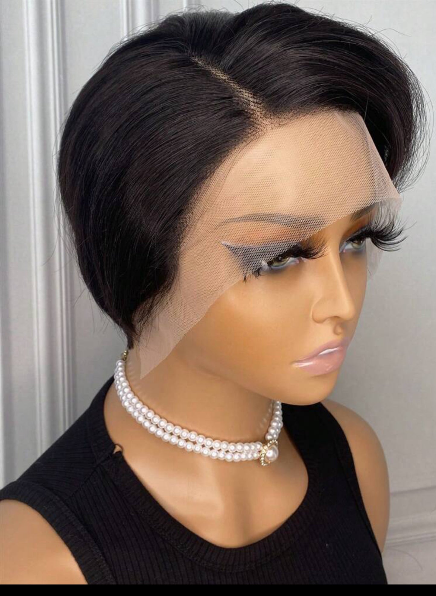 Clearance! SlifeGlam Transparent Lace Body Wave 13 X 4 X 1 Lace Front Wig 150 Density Pixie Cut Natural Black Short Short Human Hair Wig Virgin Hair Wig Clearance