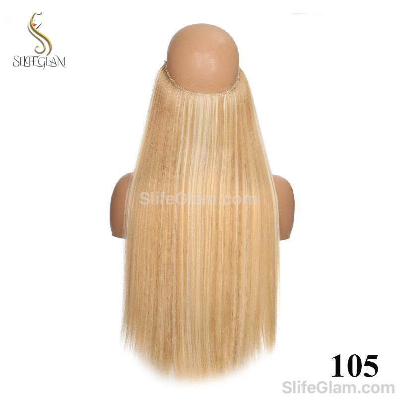 Halo Hair Extensions Invisible Fish Line Hair Extension Platinum Blonde Honey Blonde Brown Dark Blonde Multicolor Hair Extensions Invisible-wire extension