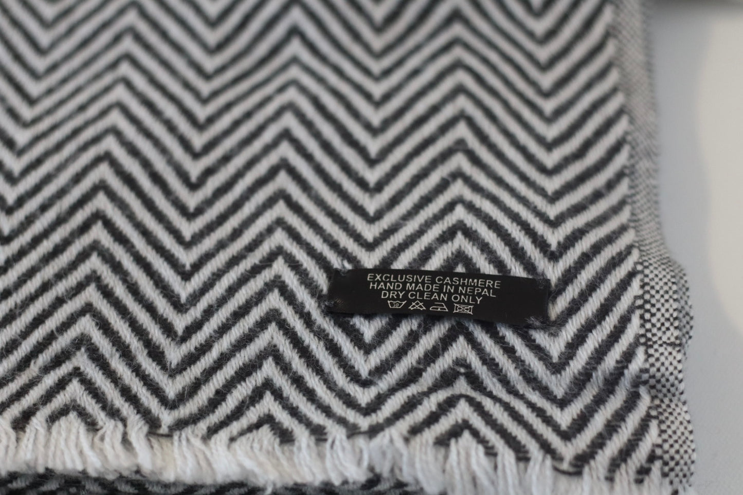 Handmade 100% Cashmere Scarf Black-Friday Special Price! Handmade in Nepal Thick Soft and Warm Fair-trade from Nepali Artist Clearance