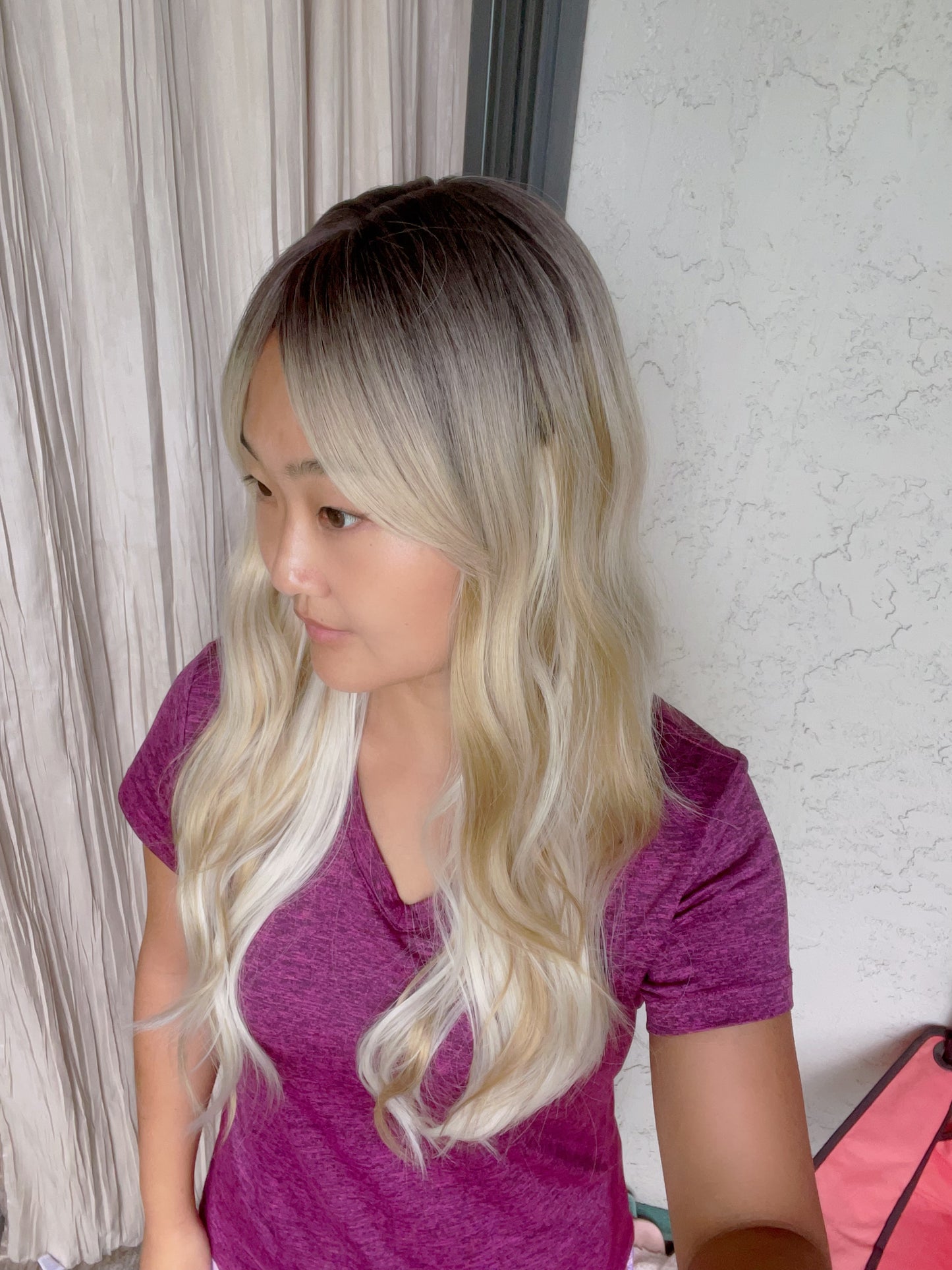 Beautiful Realistic long Wavy  Blonde Wig Natural Realistic Platinum Blonde Ash Blonde Strawberry Blonde Mix