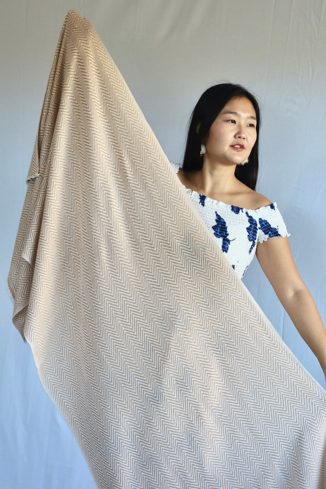 Handmade 100% Cashmere Scarf Black-Friday Special Price! Handmade in Nepal Thick Soft and Warm Fair-trade from Nepali Artist Clearance