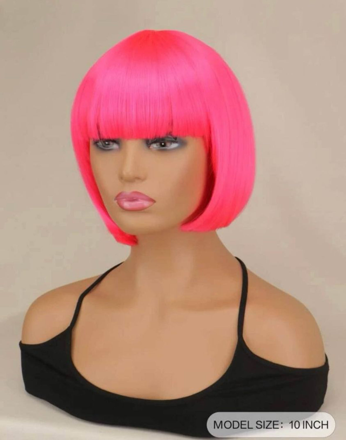 Pink Halloween Bob Wig Cute Hot Pink Brown Black Orange White Wig