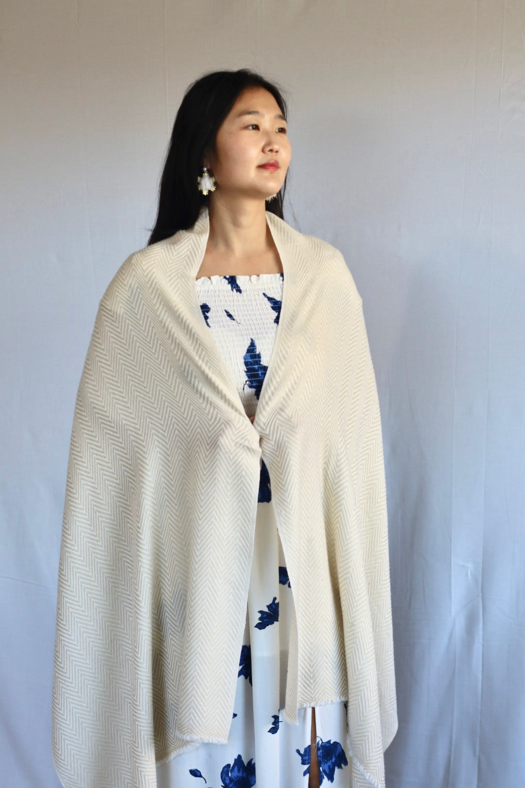 Handmade 100% Cashmere Scarf Black-Friday Special Price! Handmade in Nepal Thick Soft and Warm Fair-trade from Nepali Artist Clearance