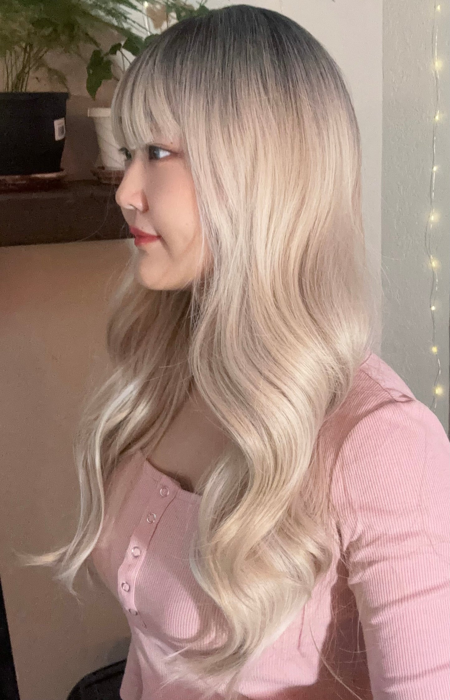 Long Blonde Wavy Wig Ombré Long Wavy Wig 24 inches Natural Realistic Ash Blonde Platinum Blonde Honey Blonde Curly Blonde Wig