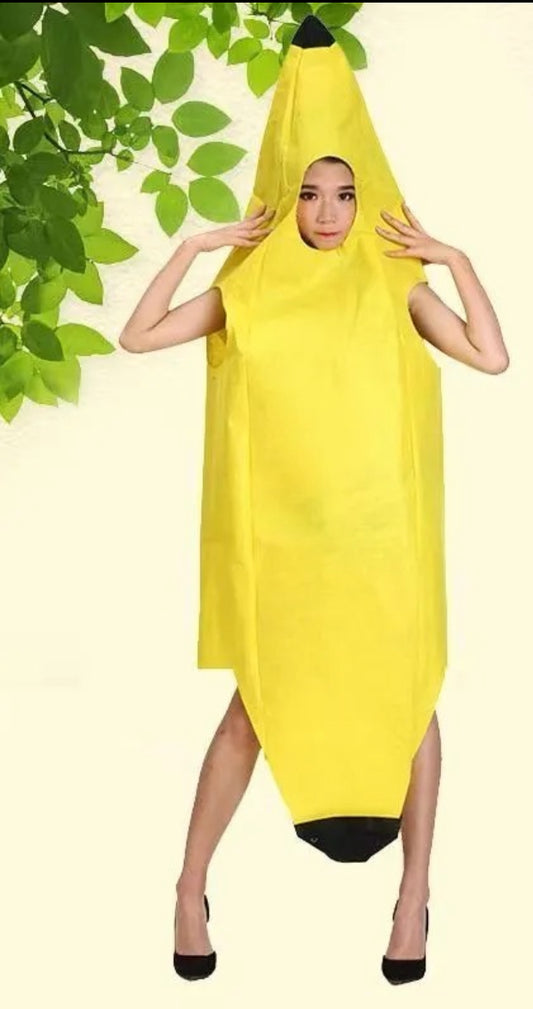 Banana Suit Women Men’s Kids Adult Funny Banana Jumpsuit Cosplay Halloween Costume Novelty Halloween Christmas Easter Carnival Party Decorations Carnival Clothing Men FortNight Banana Peely