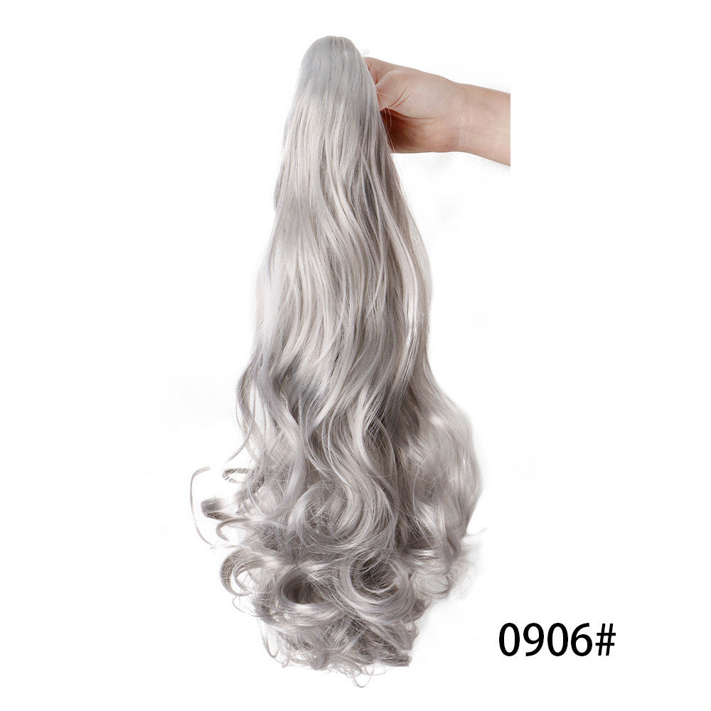 Claw Clip-in Ponytail Extension Claw Curly Wavy Long Pony Tails Hair Extension Red Black Blonde  Brown