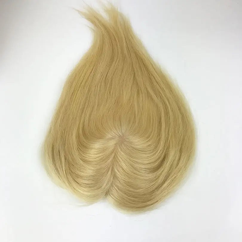 Silk Base Virgin Human Hair Topper 613 Blonde Black Brown Silver