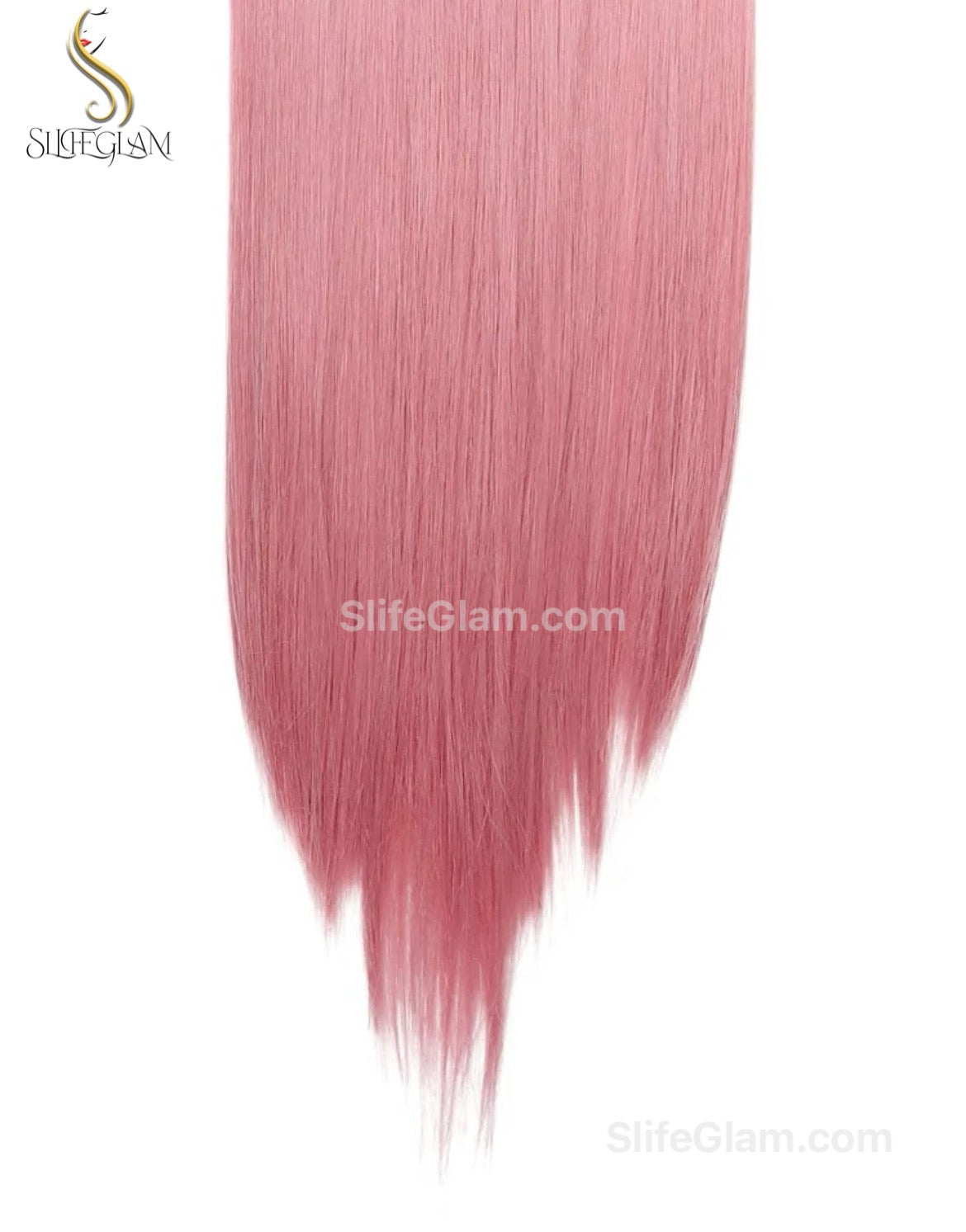 16 Clips Long Straight Synthetic Hair Extension Pink Summer Vibe Pink Hair Extensions