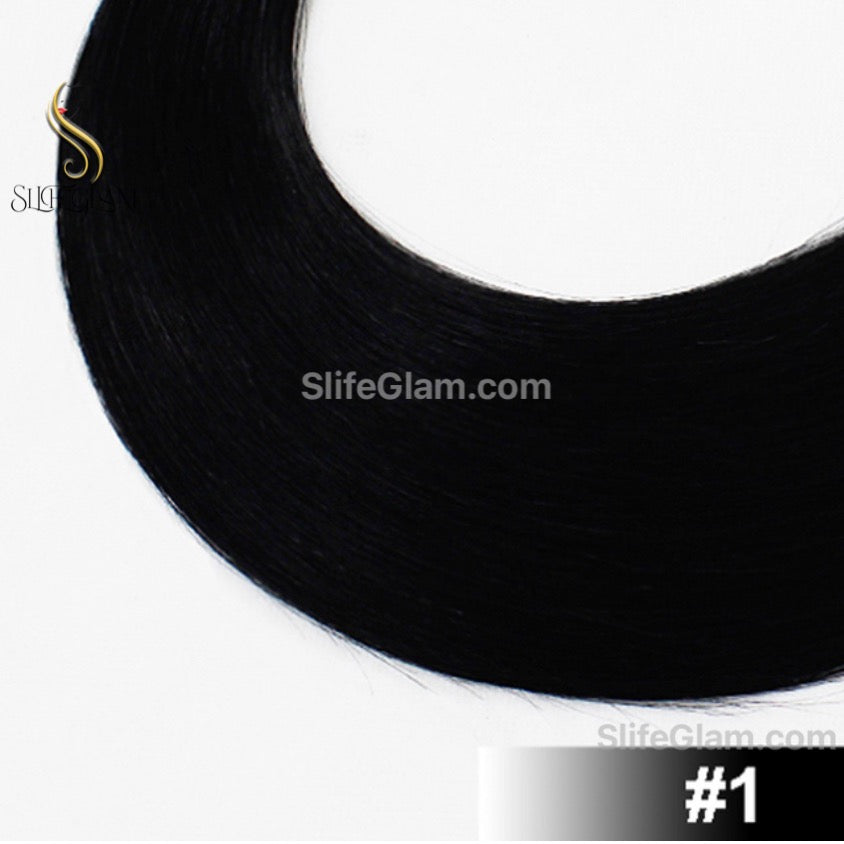 100% Human Hair Extensions Remy Hair K-tip Keratin Fusion Hair Extensions Flat Tip Human Hair 50G Black Brown Dark Color