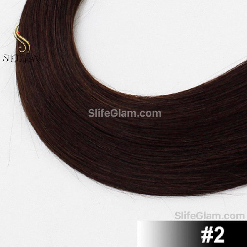 100% Human Hair Extensions Remy Hair K-tip Keratin Fusion Hair Extensions Flat Tip Human Hair 50G Black Brown Dark Color