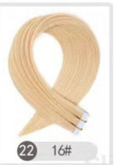 100% Remy Human Hair Blonde Tape-in Hair Extensions 50G Platinum Blonde Honey Blonde Brown Dark Blonde