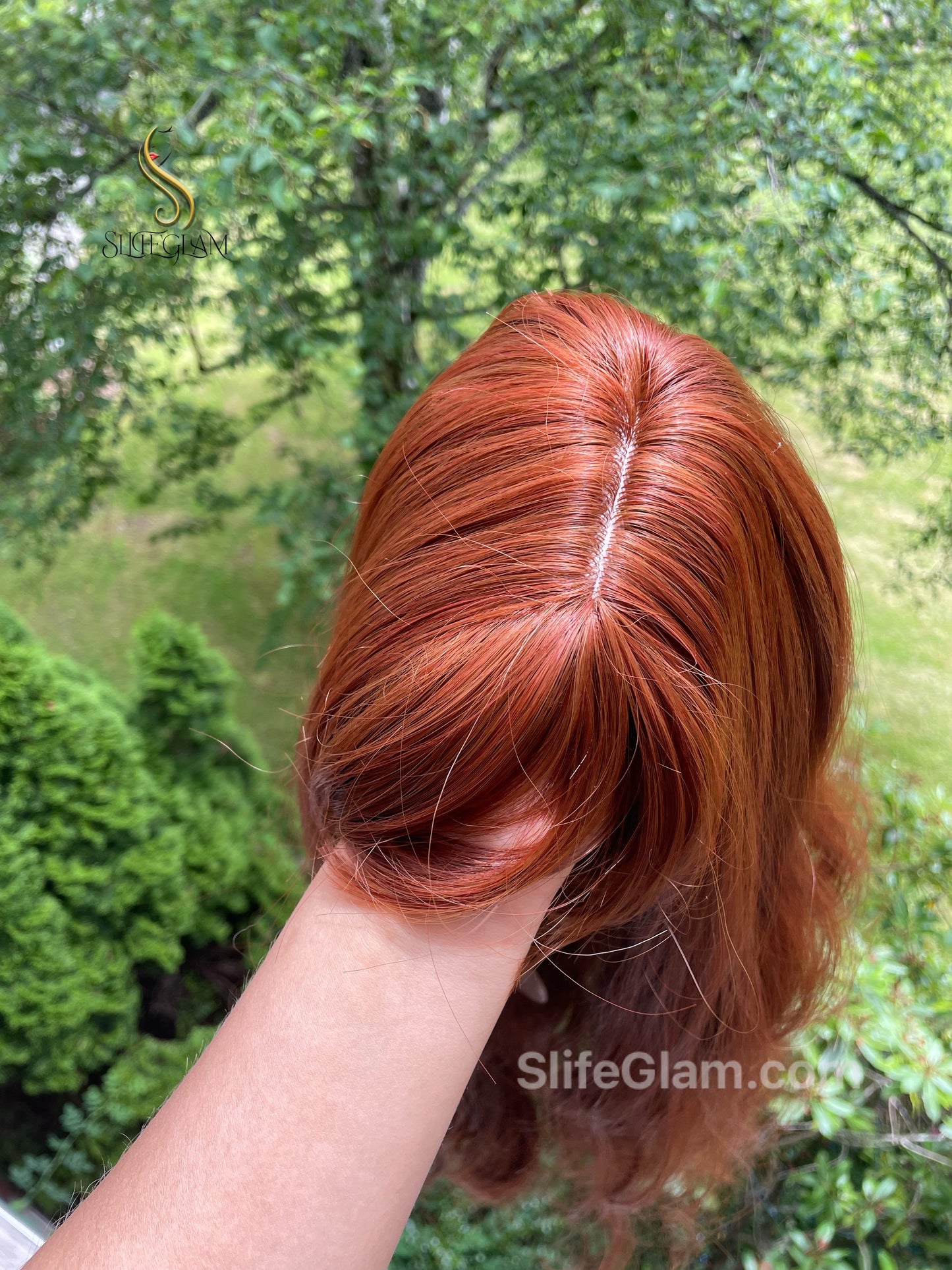 Beautiful Realistic long Wavy Curly Red Wig Maroon Wig Auburn Wig Copper Wig Ginger Wig Natural Realistic