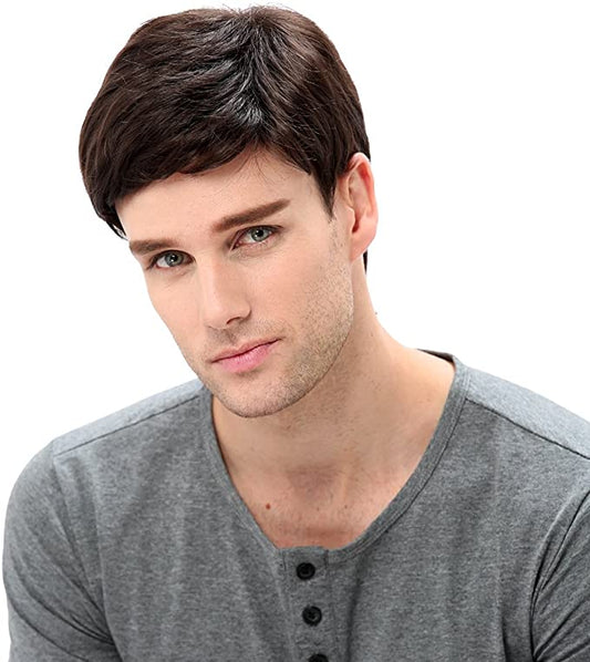 Short Men’s Wig Gender Neutral Wig Black Dark Brown Blonde Natural Realistic