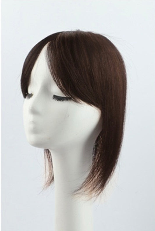 100% Human Remy Hair Dark Brown Hair Topper Realistic Top