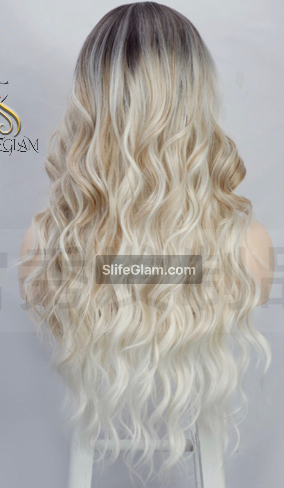 Long Beautiful Wavy Blonde Lace Front Platinum Blonde Bleached Blonde Wig