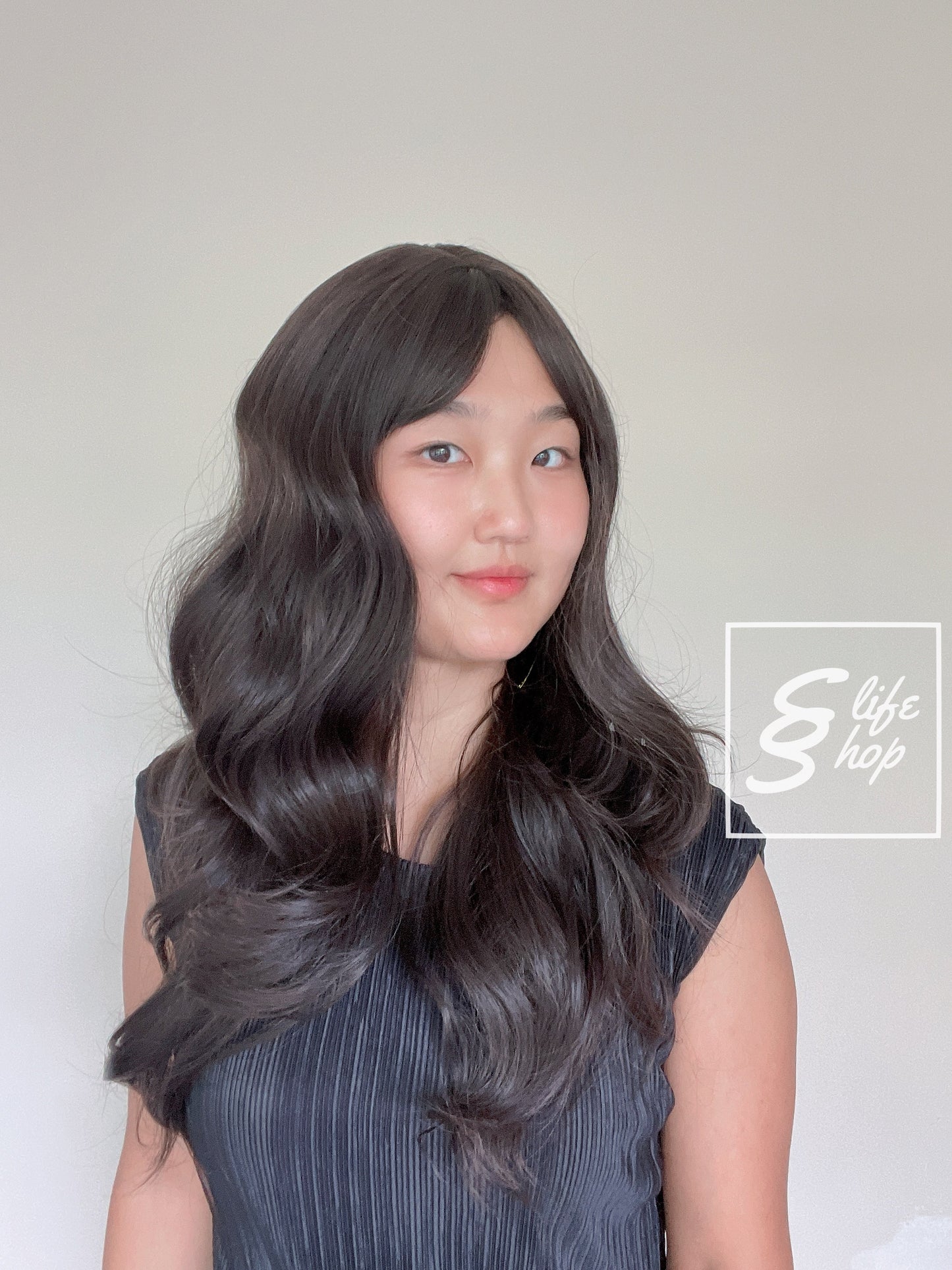 Beautiful Realistic long Wavy Curly Dark Brown Black Wig Natural Realistic