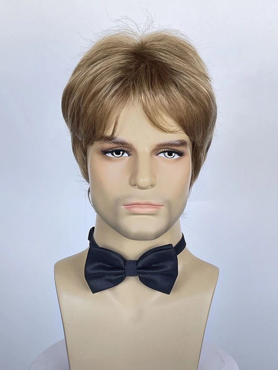 Short Men’s Wig Gender Neutral Wig Blonde Natural Realistic