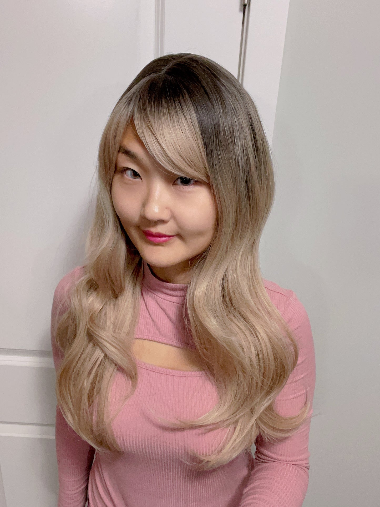 Long Wavy Blonde Wig Ombré Long Curly Blonde Wig Natural Realistic Ash Blonde Platinum Blonde