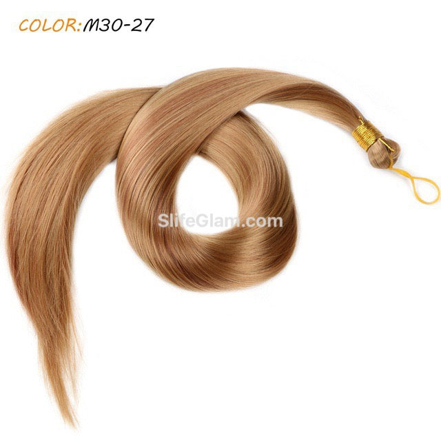 SlifeGlam Crochet Hair Bundle Straight Hair Extensions 22 inches Blonde Black Brown Hair Extensions