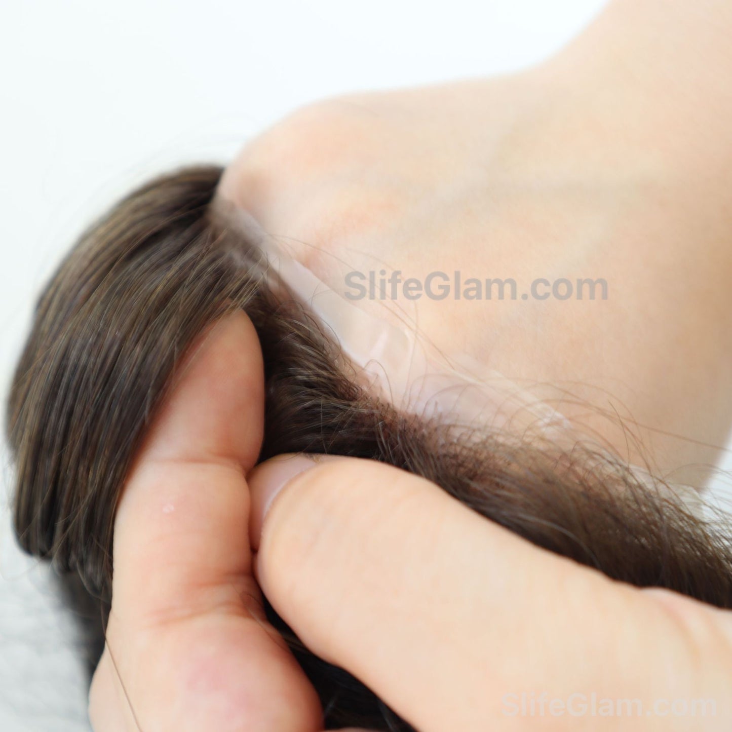 SlifeGlam Men’s Bio-Skin Ultra-Thin Toupee Topper Human Hair Men’s Hair Piece Men’s Hair Systems