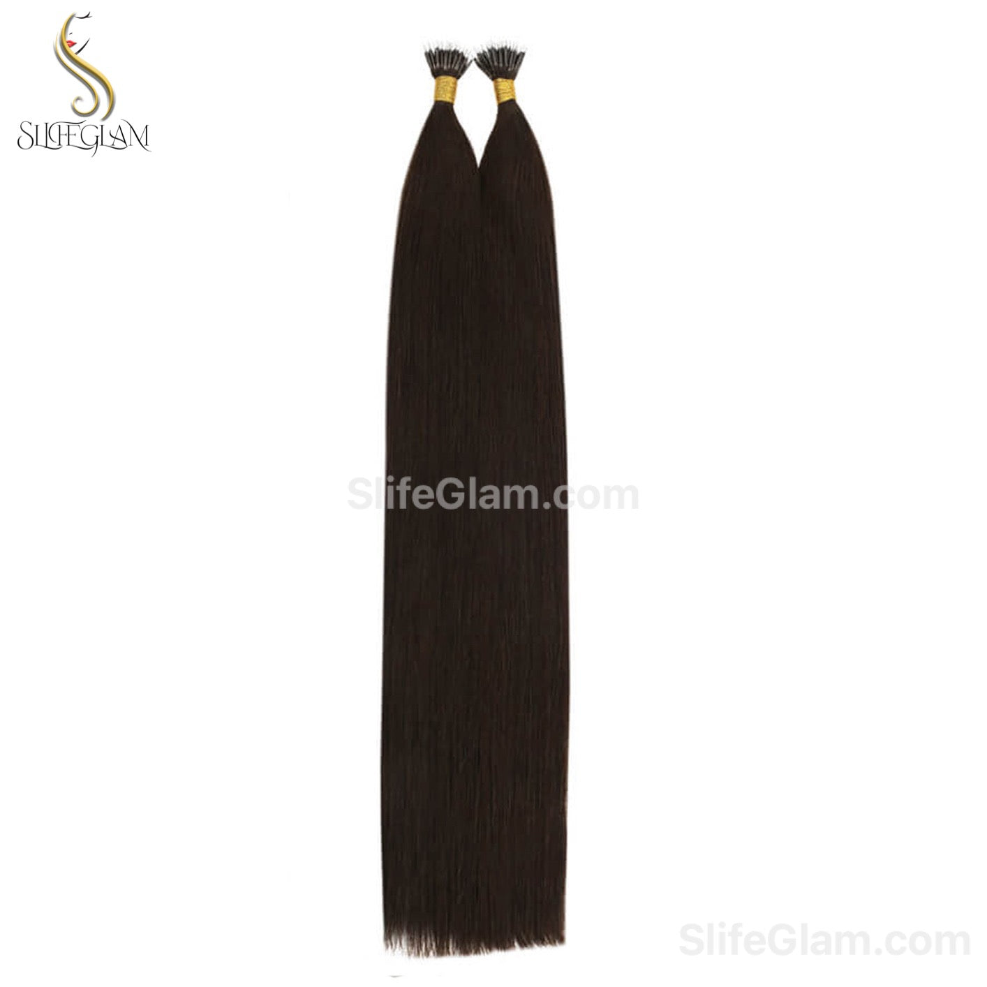 100% Human Nano Ring Hair Extensions 50G Black Brown Dark Color