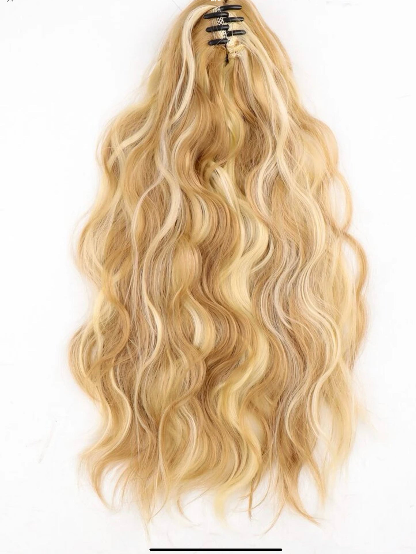 Long Curly Synthetic Pony Tail Hair Extension Blonde Brown Brunette  Natural Realistic Wig