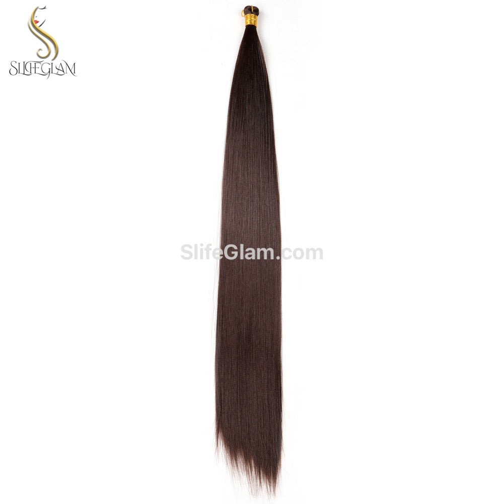 SlifeGlam Crochet Hair Bundle Straight Hair Extensions 22 inches Blonde Black Brown Hair Extensions